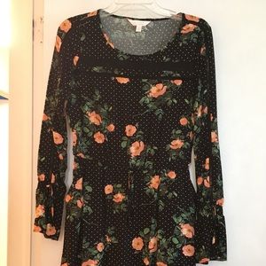 Lauren Conrad Knee Length Peasant Dress W/ POCKETS